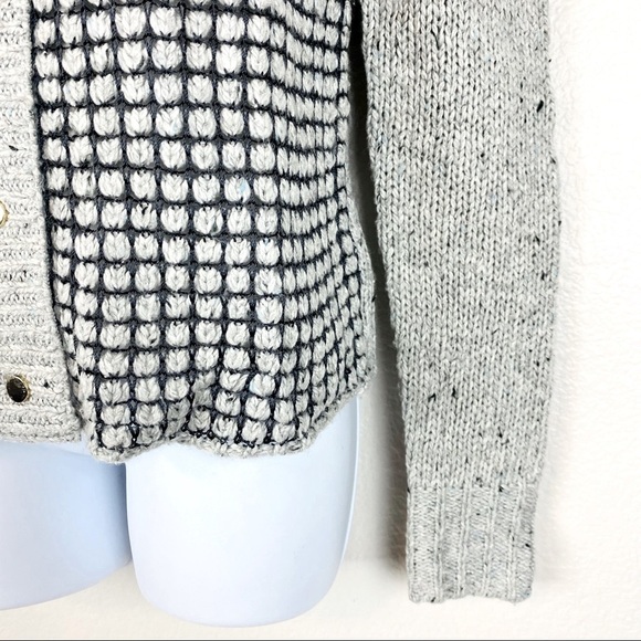 CAbi Square Stitch Grey Cardigan Sweater Size S - Picture 7 of 11